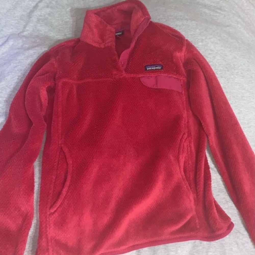pink patagonia sweatshirt